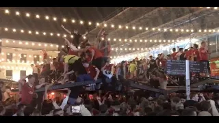 Liverpool fans celebrate after the Champions League Final win,  Concert Square Liverpool