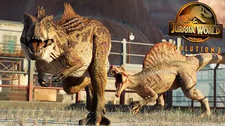 Spino vs Giga - Jurassic World Evolution 2 [4K]