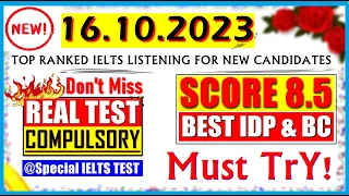 IELTS LISTENING PRACTICE TEST 2023 WITH ANSWERS | 16.10.2023