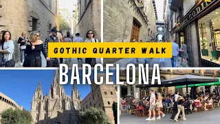 BARCELONA walk through the Gothic Quarter , Barcelona Gothic Quarter walking tour