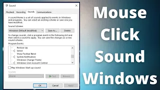 How to enable Mouse click sound in windows 10