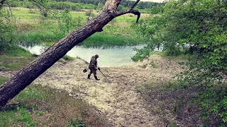 Встреча с камрадом в Воронеже. Коп в лесу и у реки. Каша из котелка, перекус на свежем воздухе.