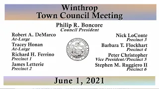 Winthrop Town Council Meeting of June 1, 2021