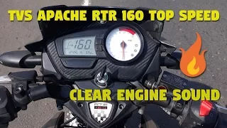 TVS Apache RTR 160 Top Speed Test, Clear Engine Sound