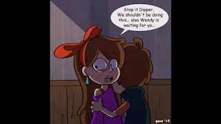 Dipper kisses Mabel