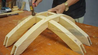 Extremely Ingenious Skills Curved Woodworking Craft Worker // Table Design With Inspiring Curves