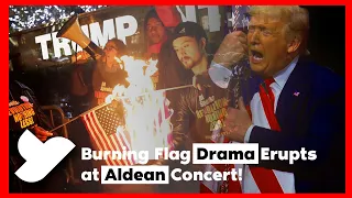 Burning Flag Drama Erupts at Aldean Concert! Controversial Protest Shakes America | X-Bird News