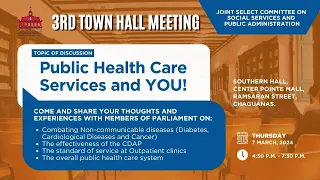 3rd TOWN HALL MEETING - Public Health Care Services and YOU! - JSC SSPA - March 7, 2024