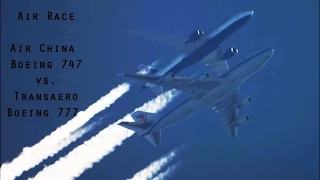 Air Race - 747 vs. 777 -  in HD with Telescope :)