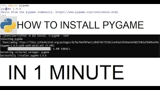 How to install pygame (Windows)