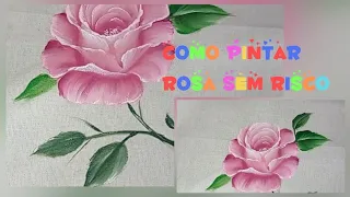Como pintar rosas cor de rosa em tecido fácil e sem risco