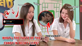 Freen’s explanation when she was asked how the candy taste in Becky’s lips🫦☺️ - TOO MUCH GINGERING