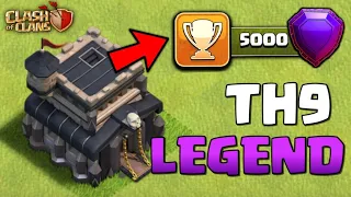 I Reached LEGEND LEAGUE as a TH9!! | Town Hall 9 Trophy Push - Clash Of Clans