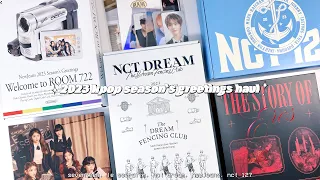 2023 kpop season's greetings haul/unboxing ✮ seventeen, le sserafim, nct dream, newjeans, nct 127 !