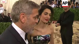 George and Amal Clooney open Met Gala