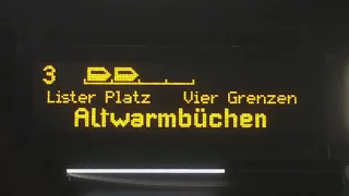 Stammstrecke A (Teil 1) | Reguläre Anzeiger der Stadtbahn Hannover