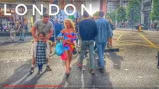 England, London Summer Heat Wave, 30°C - London City Walking Tour, Sloane Street to Hyde Park 4K HDR