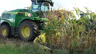 Jansen Heeten B.V aan het mais hakselen met hun John Deere 8400i (2019)