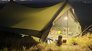 Braving the Elements: French Army F2 Tent in Bad Weather - Budget Wild Camping on the Moors!!