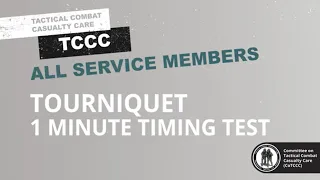 Tourniquet 1 minute timing test.