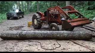 How I saw up logs to make 8x8 beams and lumber for the cabin - S1E008