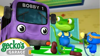 Dirty Bobby the Bus! | Gecko's Garage | Trucks For Children | Cartoons For Kids