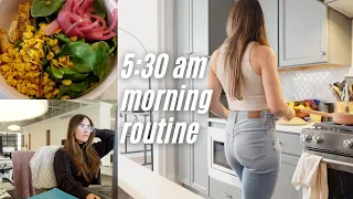 5:30 AM MORNING ROUTINE WHILE WORKING 9-5