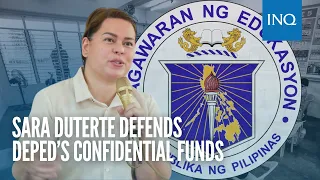 Sara Duterte defends DepEd’s confidential funds: Basic education has ‘direct link’ to nat’l security