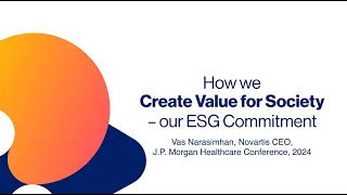 On-going Commitment to ESG and Access to Medicines