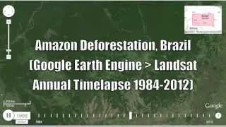 Amazon Deforestation, Brazil ~ Google Earth Engine 1984 - 2012