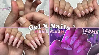 Pink Spring Gel X Nails🎀 Easy Gel X Nails Application | ASMR Nail Vlog