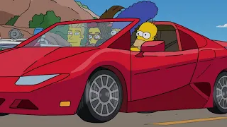 Homero conduce un Lamborghini Los simpson capitulos completos en español latino