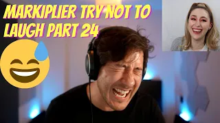 Reacting to Markiplier Try Not To Laugh Challenge Part 24