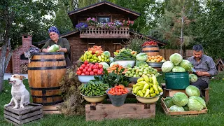 Pickling  Seasonal Vegetables in a 200 Liter Wooden Barrel