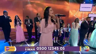 Apresentador Ratinho se emociona no Teleton | Aleluia | Participação Melissa Barcelos