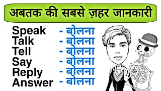 फर्क समझो : Speak vs Tell || Tell vs Say || Reply vs Answer