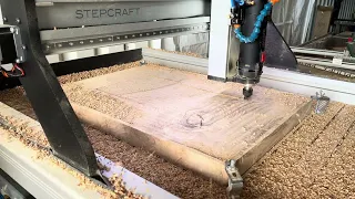 Stepcraft M1000 black edition shredding Ash wood