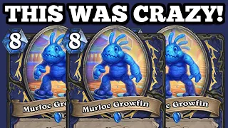 I drafted three Murloc Growfins in arena… it was not fair at all