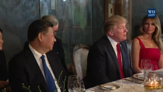 President Trump and the First Lady have Dinner with President of China