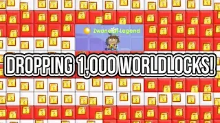 Dropping 1,000+ WLs in a world for players! 1 out of 4 | Growtopia