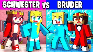 SCHWESTER vs BRUDER Haus BAU CHALLENGE in Minecraft!