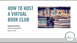 "How to Host a Virtual Book Club" Webinar