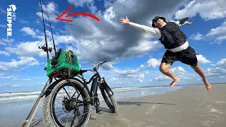 AMAZING Beach Fishing w/ Electric Bike! BEST Florida Beach Fishing!