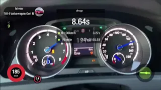 VW Golf 7 R (300hp) Extreme Dragy Acceleration 0-200km/h