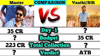 Thalapathy vijay movie Master vs Dhanush movie Vaathi/Sir box office collection comparison।।