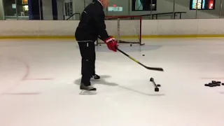 NHL Shooting Coach Tim Turk working on Power Shooting