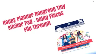 Happy Planner Rongrong Tiny Sticker Pad -Going Places Flip Through