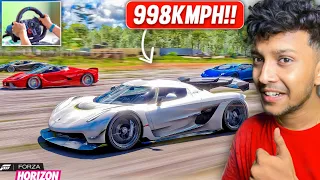 THIS IS THE MOST CRAZY FASTEST CAR DRAG RACE! 😱 FORZA HORIZON 5 - LOGITECH G29