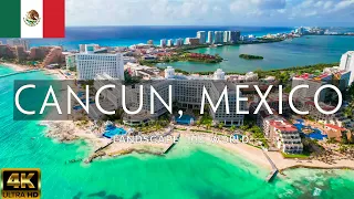 FLYING OVER CANCUN, MEXICO 4K - Wonderful Natural Landscape With Calming Music For New Fresh Day 4K