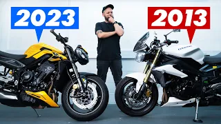 Are Modern Motorcycles ACTUALLY Better? Triumph Street Triple 765 vs 675